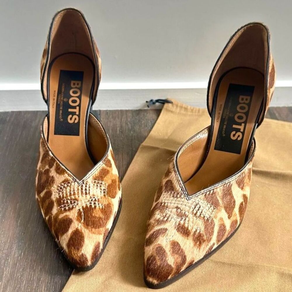 GOLDEN GOOSE Stunning Leopard Calf Hair Heels Shoes Sz 39 NIB $700!!